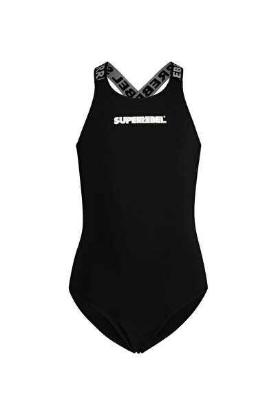 SuperRebel Super Rebel Siyah Kız Çocuk Mayo R501-5001- basic cool bathing