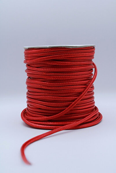 LA TINY AKSESUAR 3mm Red Korean Cord - Jewelry, Bracelet, and Craft Material (Thick) -5 Meters