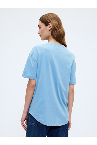 GAP Kadın Mavi Arch Logo T-Shirt