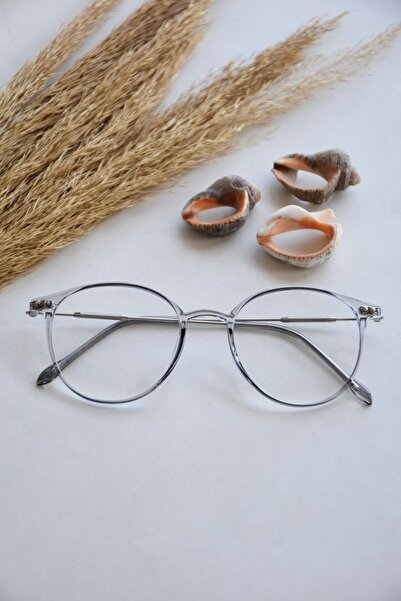 LOOKUP NEW نظارات ستيفاني للجنسين للنساء والرجال باللون الفضي المدخن والأزرق ...