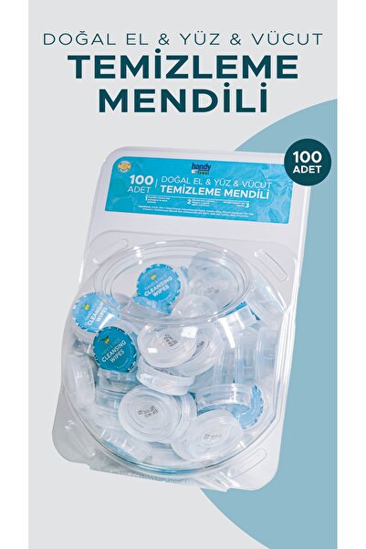 HandyTowel 100'lü Limonlu Doğal Basmalı Mendil - Tek Kullanımlık Mutfak-Ev-Of...