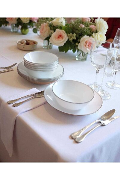 IKEA Oftast 12 Parça 6 Kişilik Yaldızlı Yemek Takımı Pltn