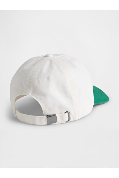GAP Erkek Beyaz Organik Pamuk Logo Beyzbol Şapkası