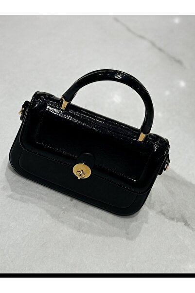 ÖZÜM TAKI حقيبة يد وحقيبة يد نسائية مستطيلة الشكل باللون الأسود