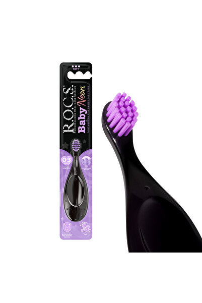 R.O.C.S. Baby Neon 0-3 Yaş Için Ekstra Yumuşak Diş Fırçası - Mor