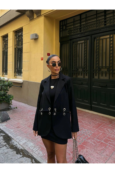 Diemmood Kadın Çengel Detaylı Blazer Ceket