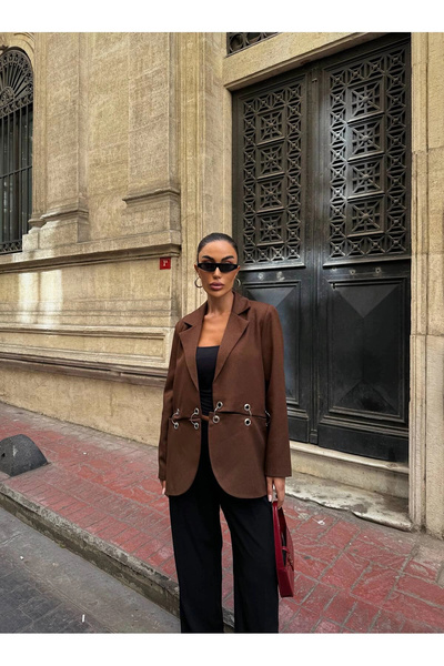 Diemmood Kadın Çengel Detaylı Blazer Ceket