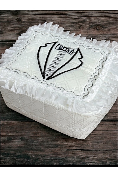 AYHANHOME STD Damat Figürlü Bohça 40x35 Söz Nişan Hurcu Çeyizlik Klasik