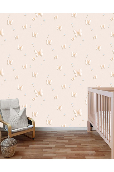 Golden Duvar Kağıtları 1964 KELEBEK - BEJ Çocuk Odası 5.2m