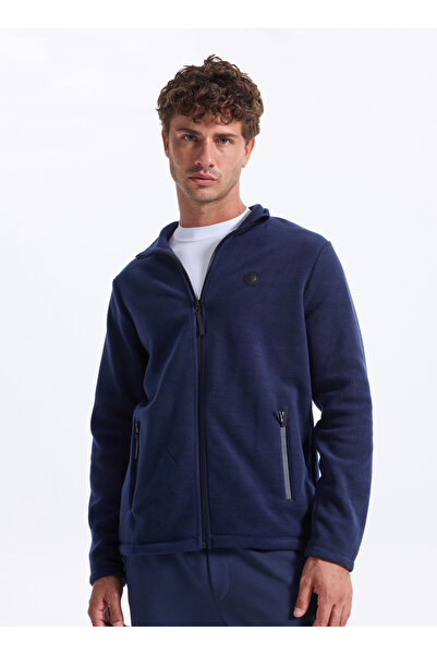 Discovery Expedition D5WM-SWT3301 Lacivert Dik Yaka Basic Düz Erkek Polar Sweatshırt