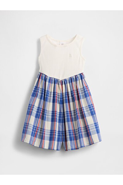 GAP Kız Bebek Mavi Brannan Bear İşlemeli Tulum