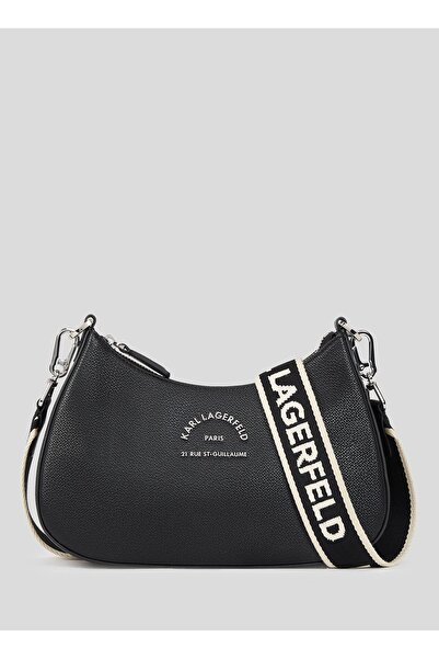 Karl Lagerfeld İnek Derisi Siyah Kadın Omuz Çantası A3W30316999