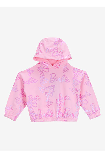 Barbie Baskılı Kız Çocuk Pembe Sweatshırt BRB5WG-SWT6601