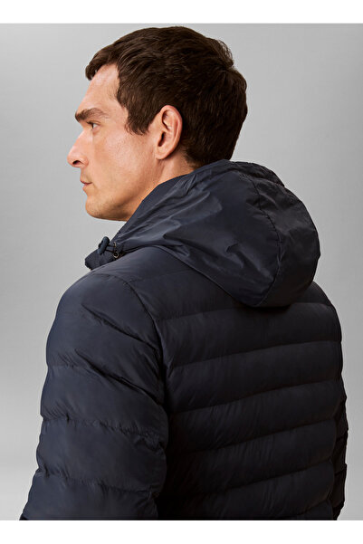 Calvin Klein Jeans Lacivert Erkek Mont LV04RC511GPPK LS NYLON LT WT HOODED