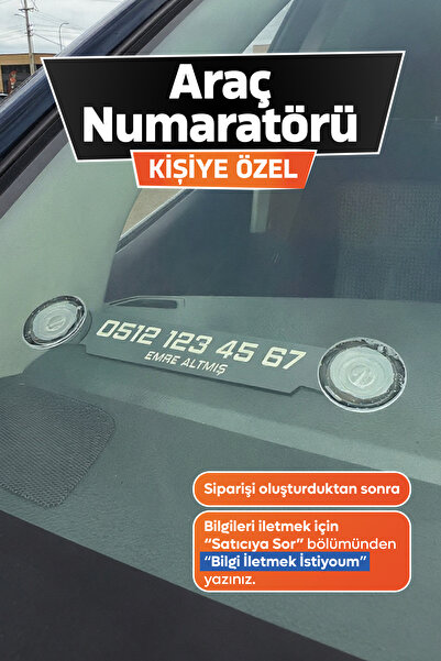Dekopix Kişiye Özel - Araç Numaratörü Park Telefon Numaratörü - CLASSIC PLATE