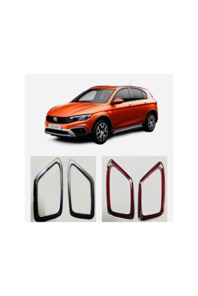 chrome gleam Fiat Egea Cross Krom Sis Farı Çerçevesi 2 Parça