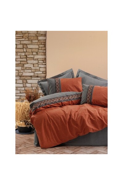 Cotton Box طقم غطاء لحاف مزدوج من فولك آرك، بلاط تومايا