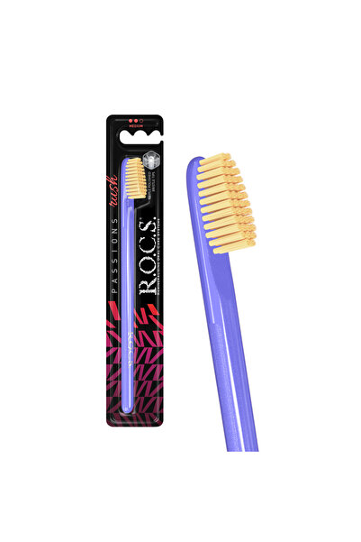 R.O.C.S. Passıons Diş Fırçası Rush-lacivert Sap-sarı Kıl