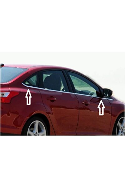 AKTİF OTO KROM Focus 3 Cam Çıtası (SEDAN) Uyumlu 8 Parça Krom 2011-2018