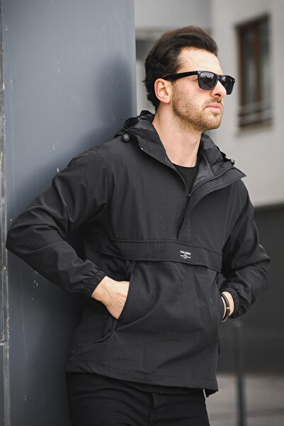 Oksit Bl 677 Напівдовгий водонепроникний чоловічий дощовик з кишенями та блискавкою