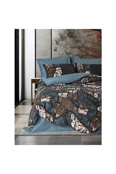 Cotton Box Dark Double Duvet Cover Set Senso Petrol