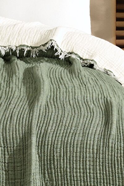 VAROL Single 5 Layer 100% Cotton Muslin Bedspread