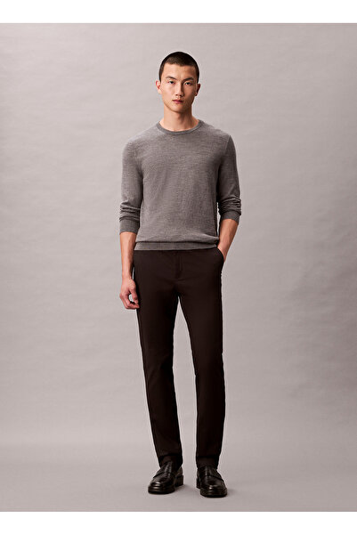 Calvin Klein Normal Bel Normal Paça Normal Siyah Erkek Pantolon LV04LD613GUB1_SLIM SATEEN CHINO TRO