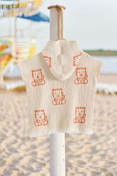 VAROL Organic 100% Cotton Muslin Children's Poncho - Kaplan