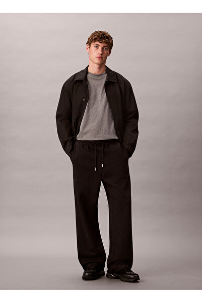 Calvin Klein Normal Bel Normal Siyah Erkek Eşofman Altı LV04LD239GUB1_PREMIUM TERRY CK EMBL