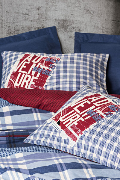 Cotton Box Roger Navy Blue Double Masculine Duvet Cover Set