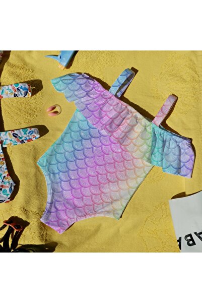 Ella Bonna Rainbow Colors Patterned Sea, Pool, Baby, Children's Swimsuit