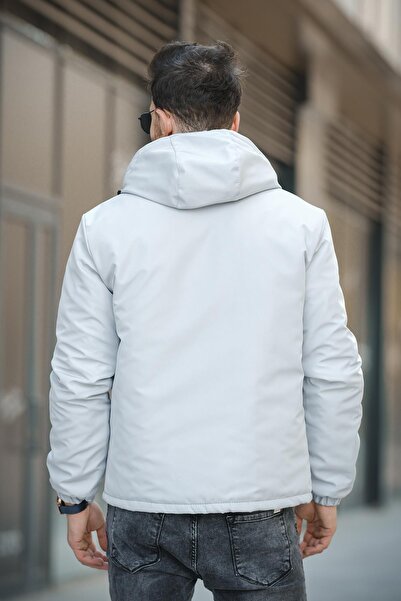 Oksit Jestad Su İtici Kapüşonlu Slim Fit Erkek Mont