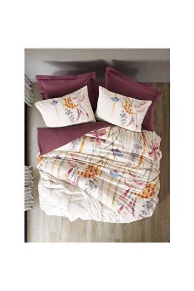 Cotton Box Sada povlaků na přikrývku Modeline Double Flos Claret Red