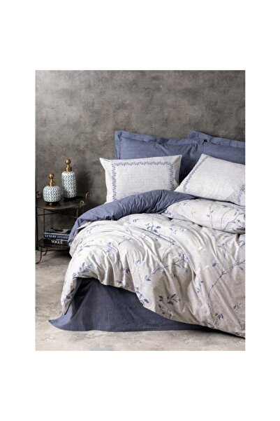 Cotton Box Σετ Παπλωματοθήκη - Nitza Navy Blue Double