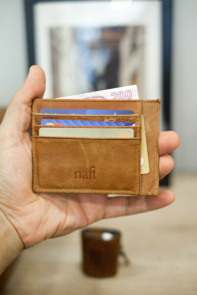 naft Tuscany - 8 in 1 Double-Sided Genuine Leather Card Holder - Ti̇na Taba