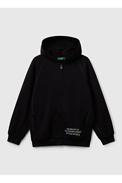 Benetton με τύπωμα Μαύρο φούτερ για αγόρια 33NVC505A