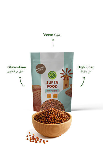 GLUTENSİZ FABRİKA Glütensiz Kavrulmuş Karabuğday Sade 1 Kg (PİLAVLIK)