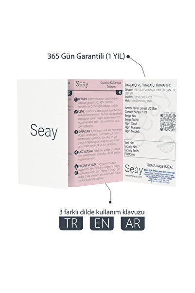 Seay Yeşim Face Roller Ve Kalp Gua Sha Yüz Masaj Aleti Seti Premium Değerli Doğal Taş Sertifikalı