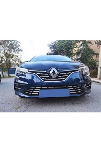 MYTUNİNG Renault Megane 4 SD Krom Ön Tampon Alt Çıta 10 Parça 2021 ve Sonrası
