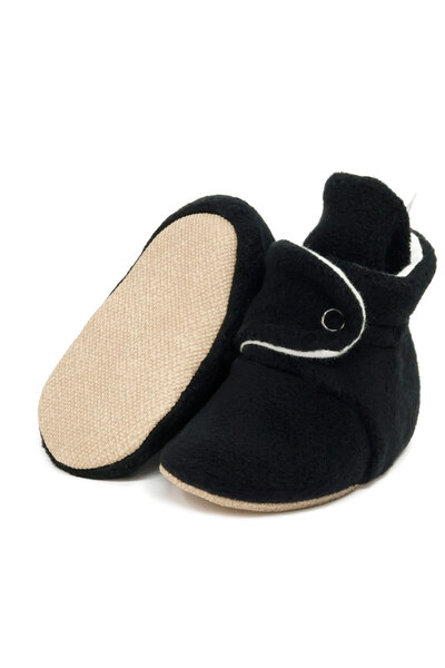 Ella Bonna Fleece Cotton Lined Non-Slip Sole Unisex Baby Kids House Slippers - Basic