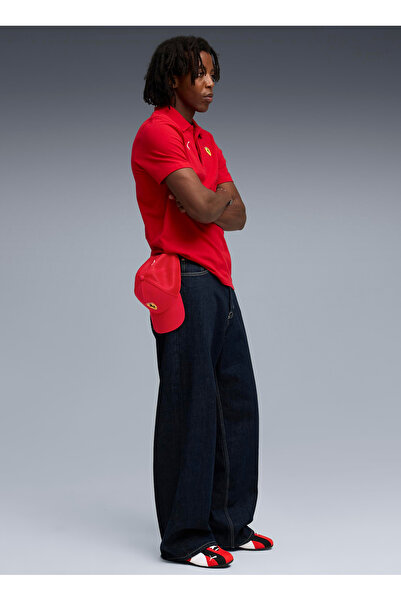 Puma 63278102 Ferrari Sportswear Polo Ro Kırmızı Regular Fit Düz Erkek Polo T...