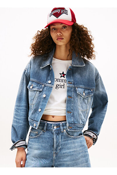 Tommy Jeans Standart Mavi Kadın Ceket DW0DW214331A4