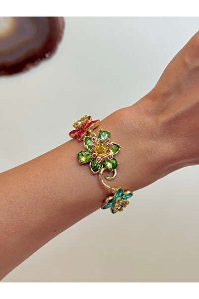 YOUES JEWELRY 316l Çelik Idyllia Renkli Taşlı Kadın Bileklik