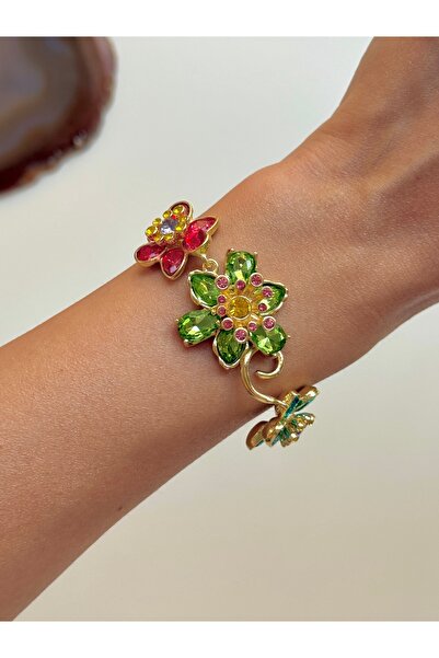 YOUES JEWELRY 316l Çelik Idyllia Renkli Taşlı Kadın Bileklik