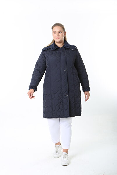 TUTveAL Collection Water-Repellent Coat, Plus-Size Coat, Quilted, Fur-Lined Coat, Winter Coat, Hooded Coat,