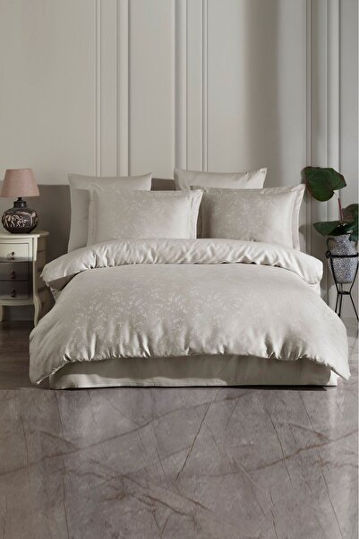 VAROL Liyosel Jacquard Duvet Cover Set Single - Eva Stone