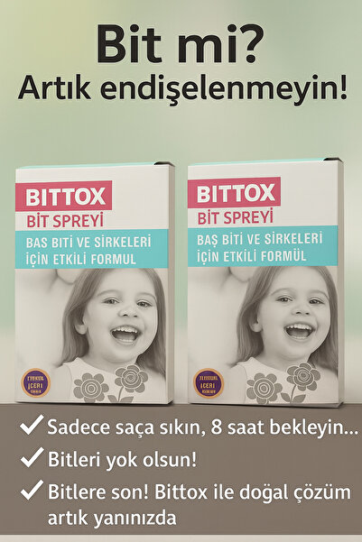 Bittox Baş Biti Spreyi 100 ml Ve 150 ml Saç Biti Şampuanı Metal Tarak Hediyeli - 2 Kutu