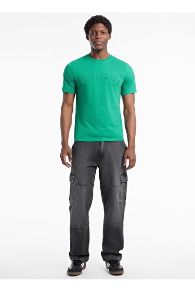 Guess Jeans Bisiklet Yaka Baskılı Yeşil Erkek T-Shirt M5YI05K8HM0-A899 Jeans ...
