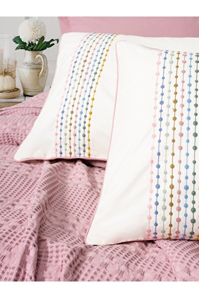 Cotton Box Aura Double Pike Set Pebble Pink