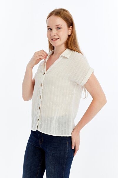 Maison La Femme Cămașă cu mânecă scurtă din in